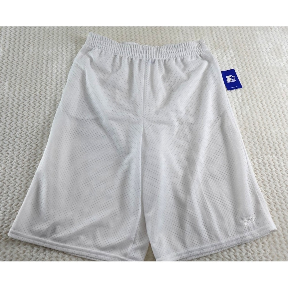 Starter Mens XXL Athletic Shorts White Lightweight Pull On Basketball Sports